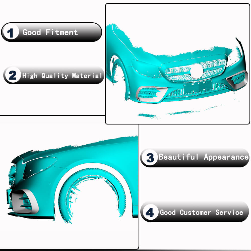 Mercedes Benz (W238) C238 E300 E400 E500 E550 Sport Coupe 2017-2019 Fog Lamp Covers Carbon Fiber/FRP-Ahacarbon