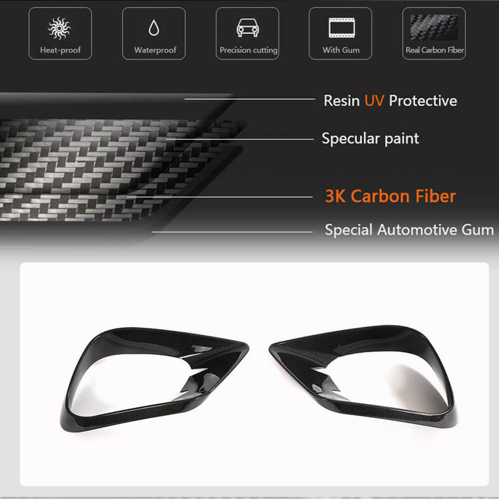 Mercedes Benz (W238) C238 E300 E400 E500 E550 Sport Coupe 2017-2019 Fog Lamp Covers Carbon Fiber/FRP-Ahacarbon