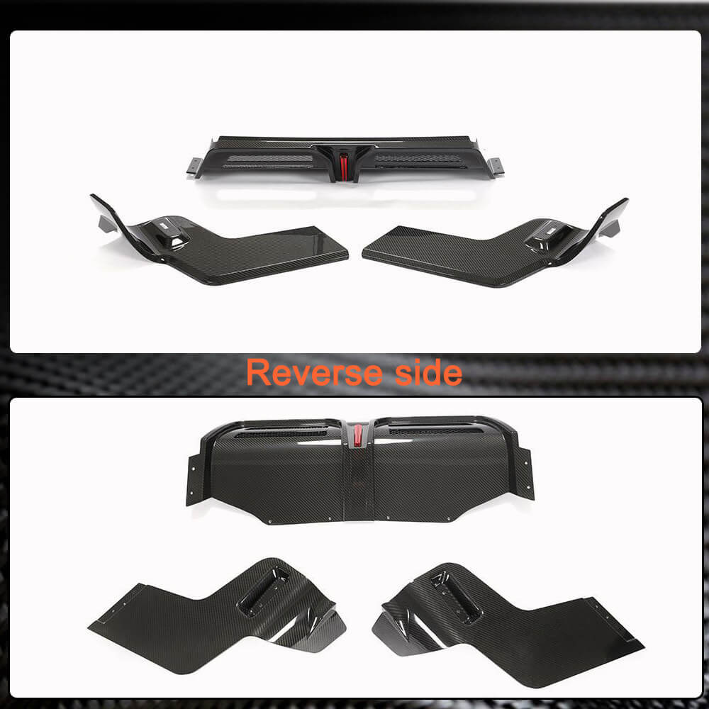 Porsche Macan 2022UP Rear Bumper Diffuser With Light Carbon Fiber-Ahacarbon