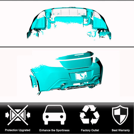 Subaru BRZ Toyota GR86 2022+ Rear Bumper with Splitters Carbon Fiber-Ahacarbon
