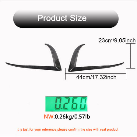 Tesla Model S 2021-2023 Front Bumper Splitters Carbon Fiber-Ahacarbon