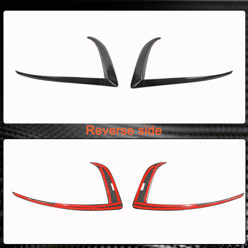 Tesla Model S 2021-2023 Front Bumper Splitters Carbon Fiber-Ahacarbon