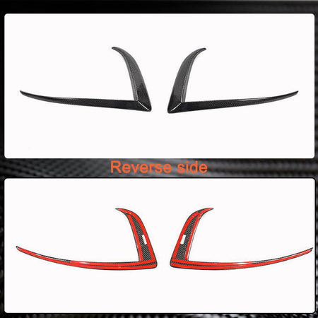 Tesla Model S 2021-2023 Front Bumper Splitters Carbon Fiber-Ahacarbon