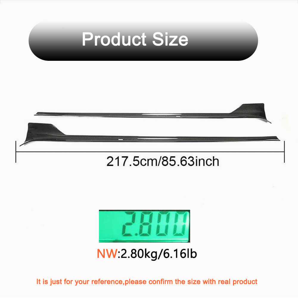 Tesla Model S Sedan 2021-2023 Side Skirts Carbon Fiber-Ahacarbon