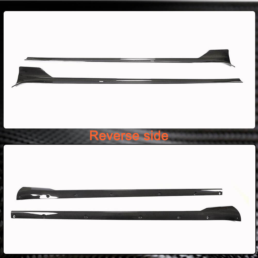 Tesla Model S Sedan 2021-2023 Side Skirts Carbon Fiber-Ahacarbon