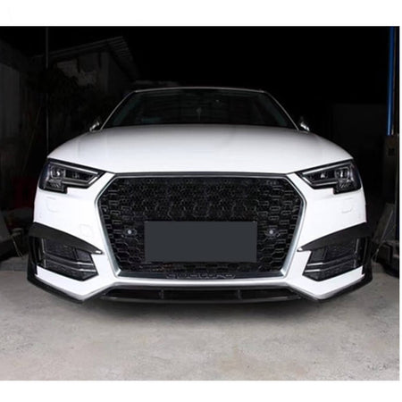 Audi S4 A4 Sline B9 Sedan 2017-2020 Front Bumper Lip Carbon Fiber-Ahacarbon