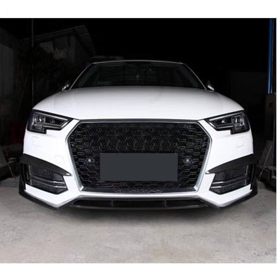 Audi S4 A4 Sline B9 Sedan 2017-2020 Front Bumper Lip Carbon Fiber-Ahacarbon