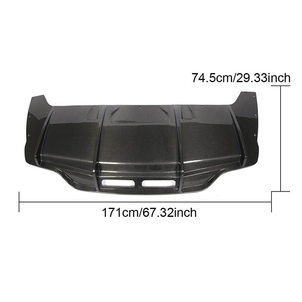 Mercedes Benz (W217) C217 S500 S550 Sport Pre-facelift 2015-2017 Rear Bumper Diffuser Carbon Fiber-Ahacarbon