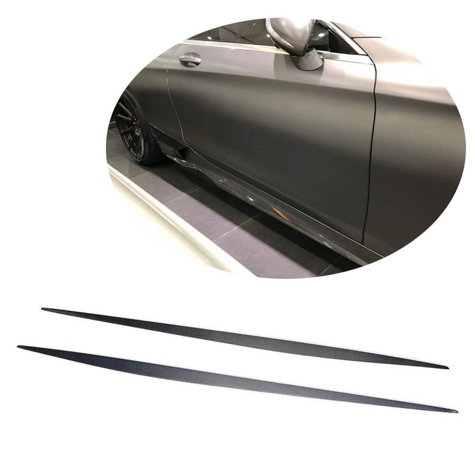 Mercedes Benz C217 S500 S550 Sport Coupe 2014-2017 Side Skirts Carbon Fiber/FRP-Ahacarbon