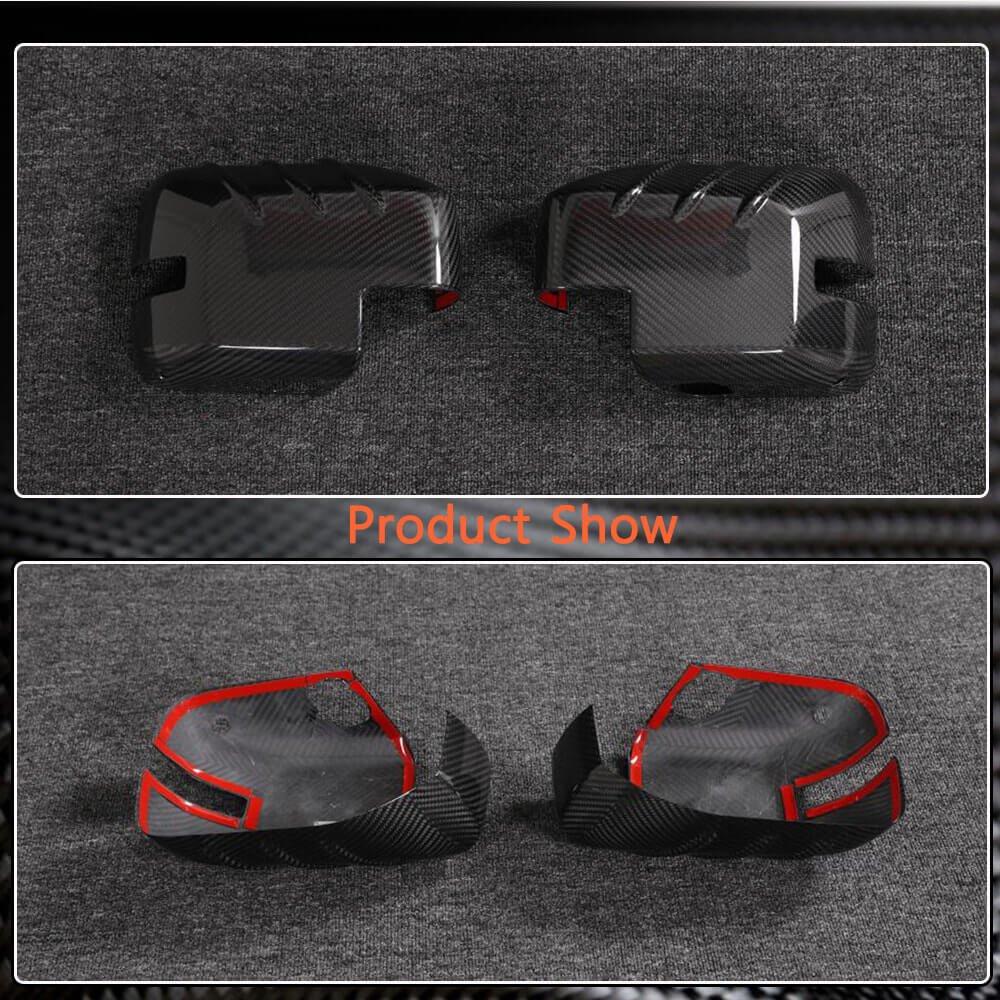 Ford Bronco 2021-2023 Mirror Covers Add-on Style Dry Carbon Fiber-Ahacarbon