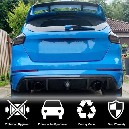 Ford Focus RS 2016-2018 Rear Bumper Diffuser Carbon Fiber-Ahacarbon
