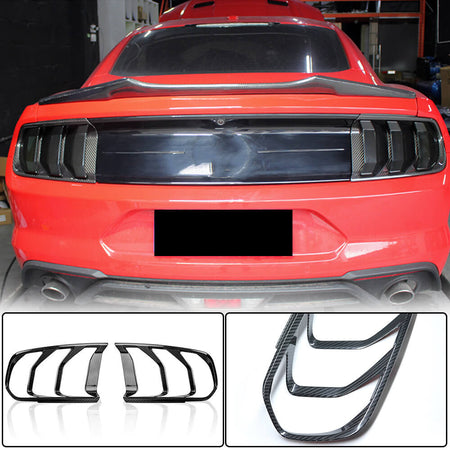 For Ford Mustang 2018-2022 Rear Tail Grille Carbon Fiber-Ahacarbon