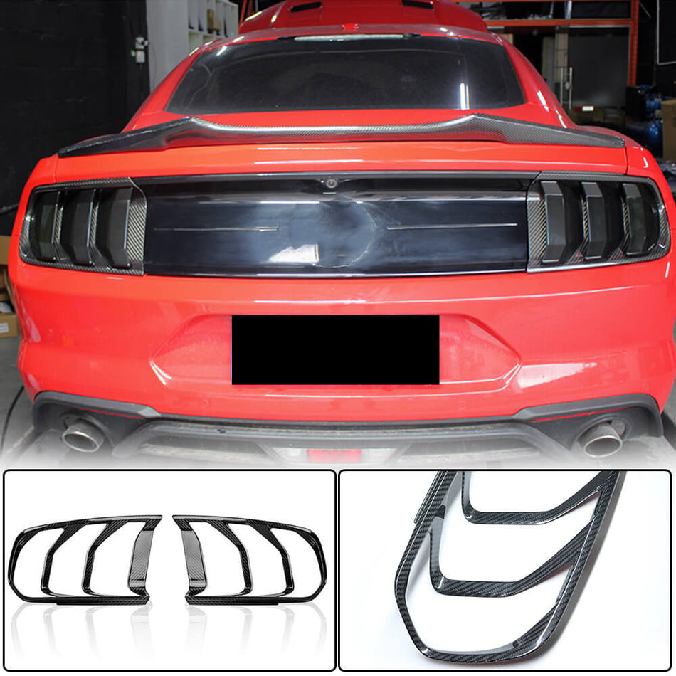 For Ford Mustang 2018-2022 Rear Tail Grille Carbon Fiber-Ahacarbon