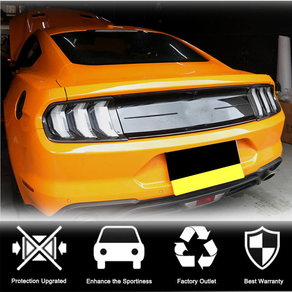 For Ford Mustang 2018-2022 Rear Tail Grille Carbon Fiber-Ahacarbon