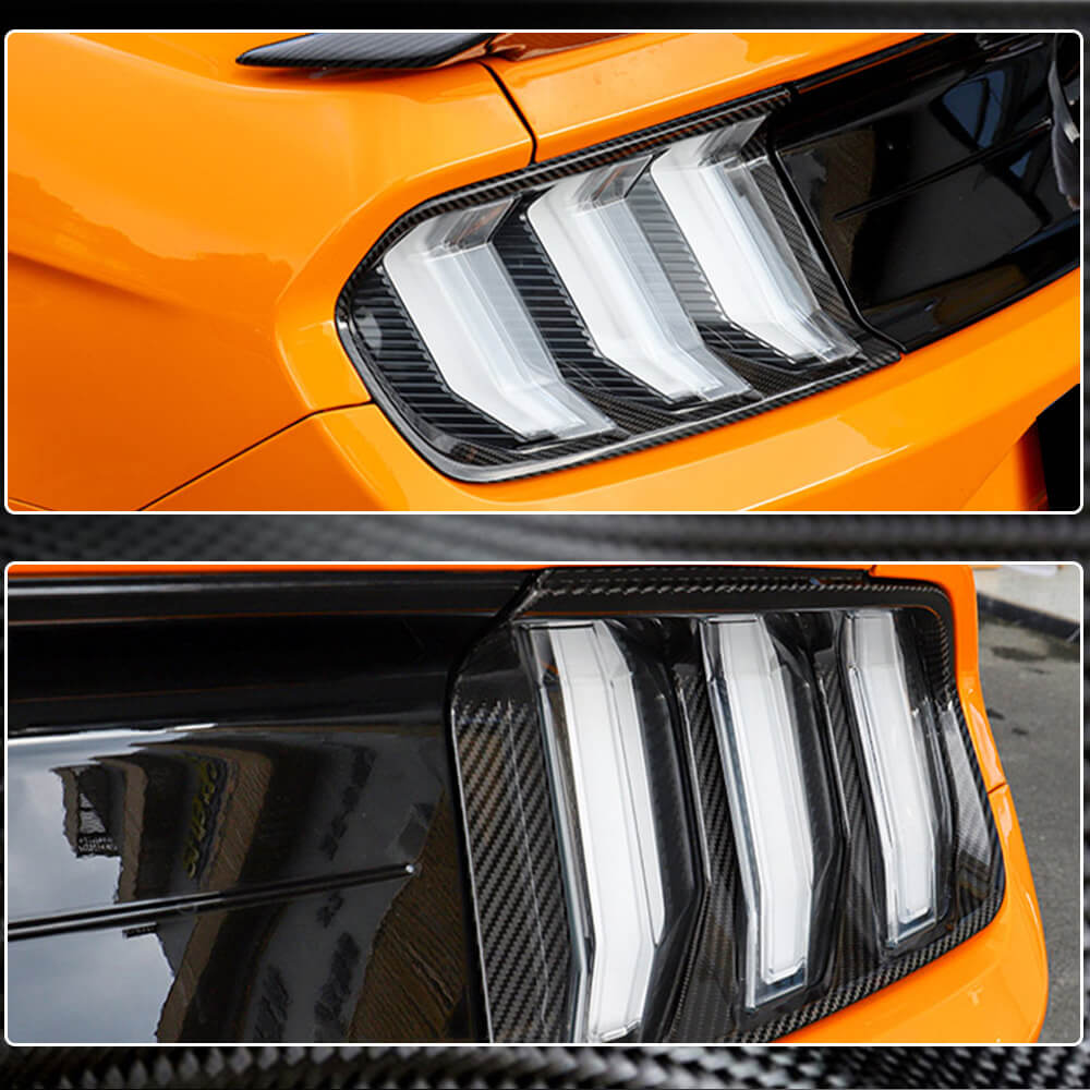 For Ford Mustang 2018-2022 Rear Tail Grille Carbon Fiber-Ahacarbon