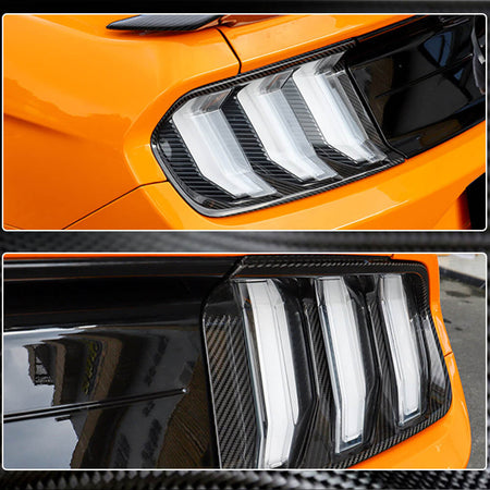 For Ford Mustang 2018-2022 Rear Tail Grille Carbon Fiber-Ahacarbon