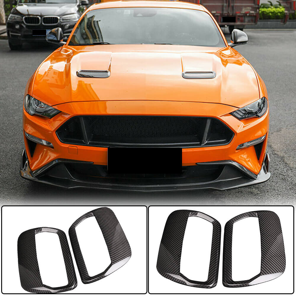 Ford Mustang 2018-2022 Hood Air Intake Vent Carbon Fiber-Ahacarbon