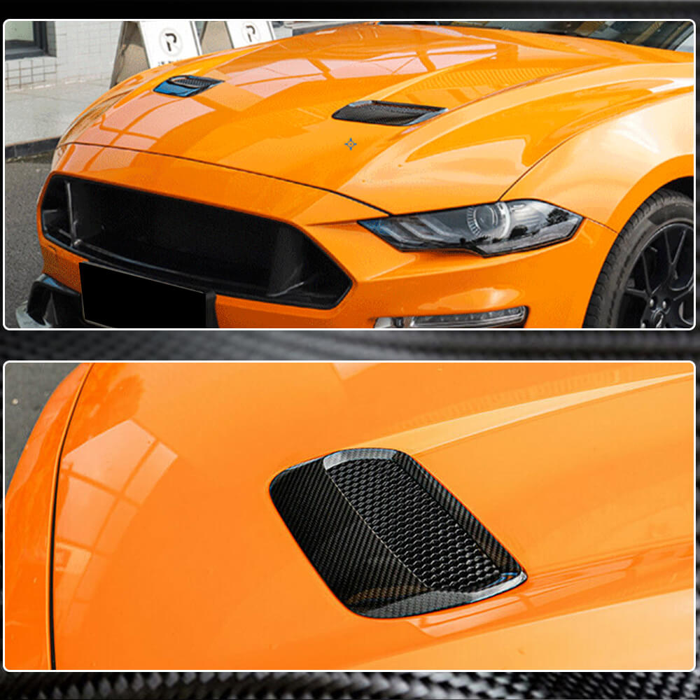 Ford Mustang 2018-2022 Hood Air Intake Vent Carbon Fiber-Ahacarbon
