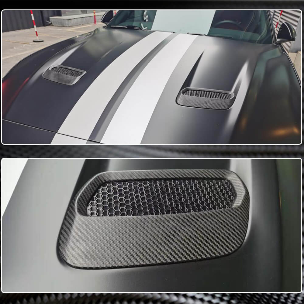 Ford Mustang 2018-2022 Hood Air Intake Vent Carbon Fiber-Ahacarbon