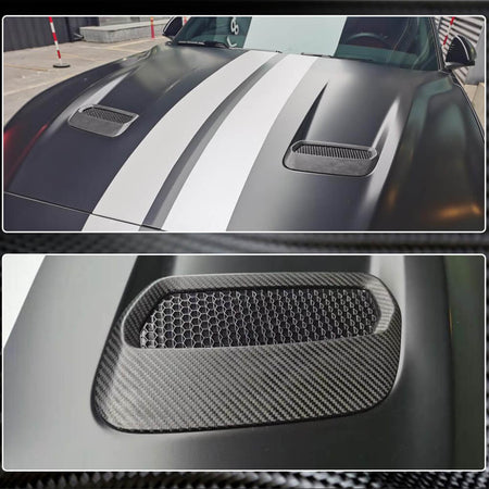 Ford Mustang 2018-2022 Hood Air Intake Vent Carbon Fiber-Ahacarbon