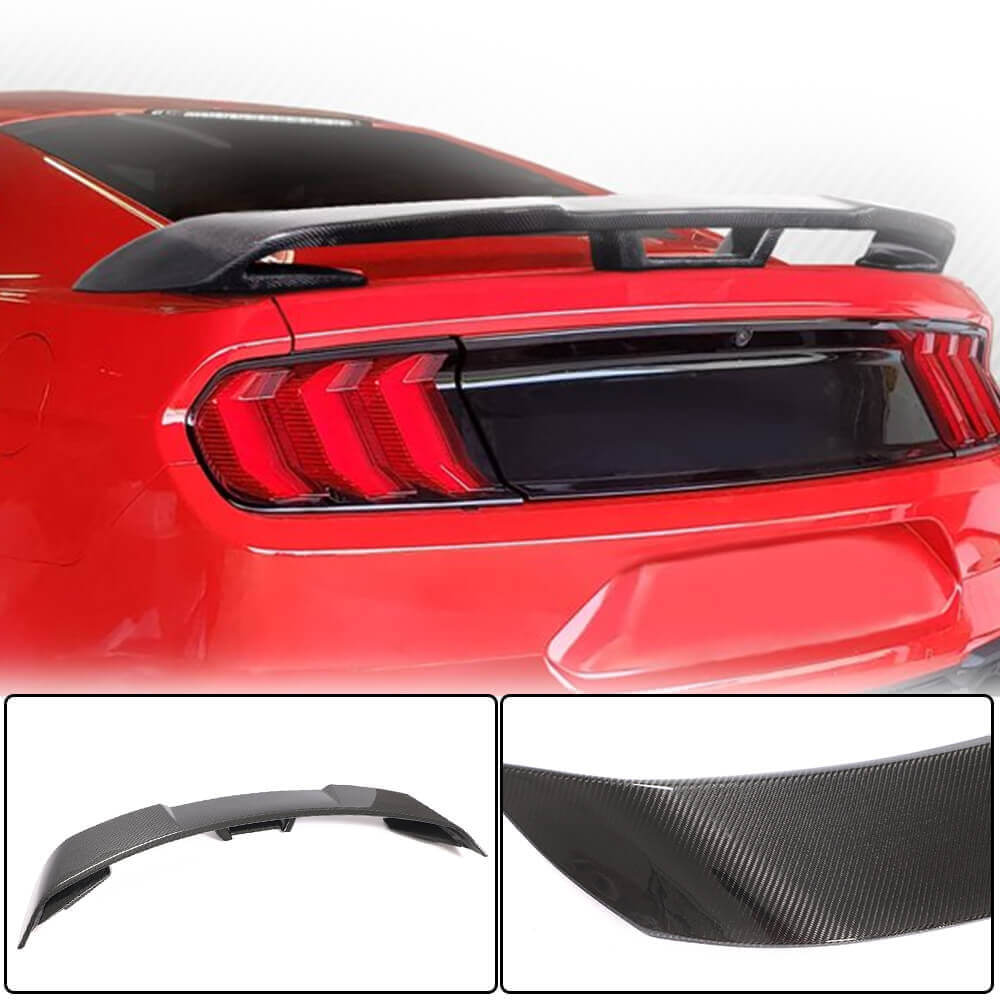Ford Mustang Coupe 2015-2020 Rear Trunk Spoiler Carbon Fiber-Ahacarbon