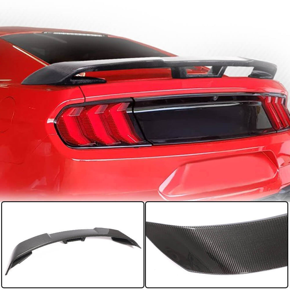 Ford Mustang Coupe 2015-2020 Rear Trunk Spoiler Carbon Fiber-Ahacarbon