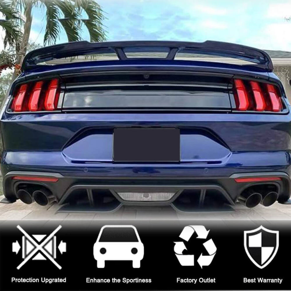 Ford Mustang Coupe 2015-2020 Rear Trunk Spoiler Carbon Fiber-Ahacarbon