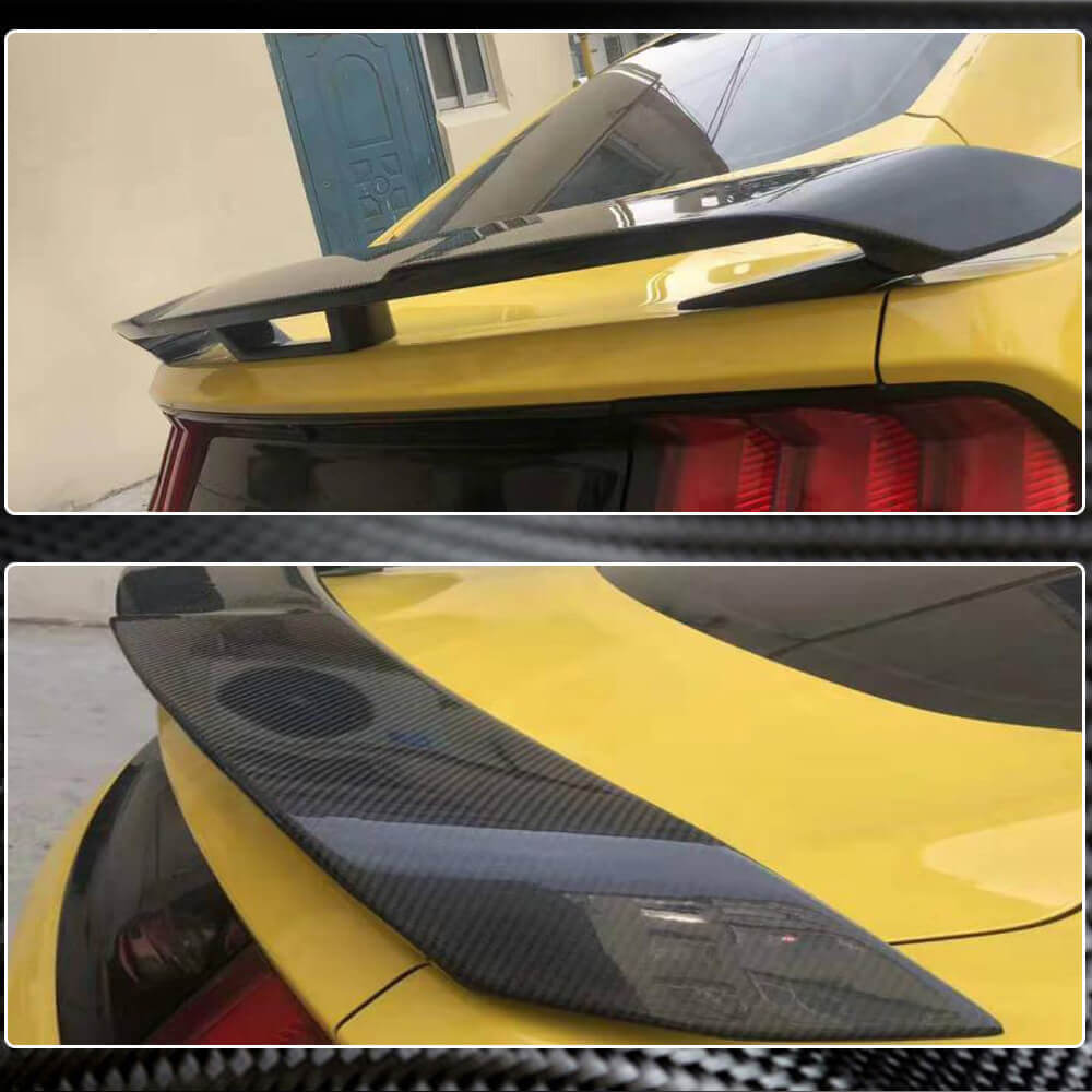 Ford Mustang Coupe 2015-2020 Rear Trunk Spoiler Carbon Fiber-Ahacarbon