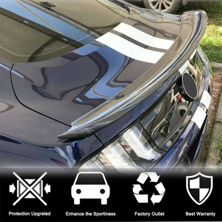 Ford Mustang Coupe 2015-2020 Rear Trunk Spoiler Carbon Fiber-Ahacarbon