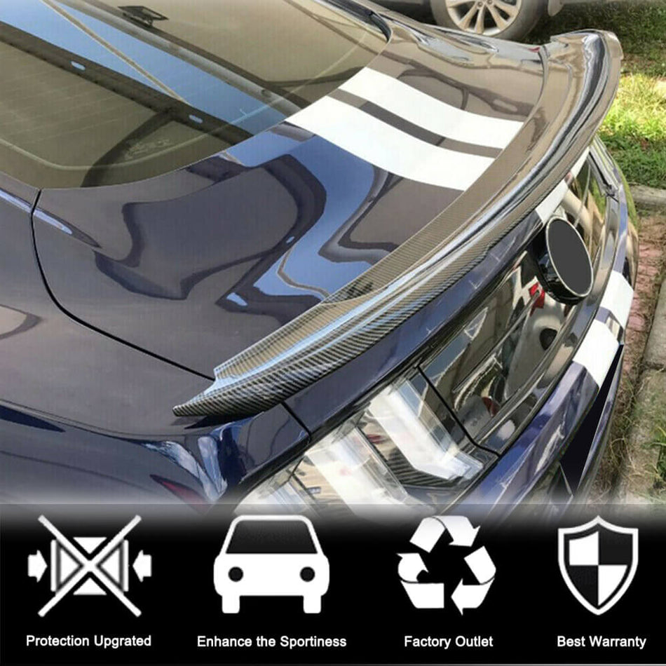 Ford Mustang Coupe 2015-2020 Rear Trunk Spoiler Carbon Fiber-Ahacarbon