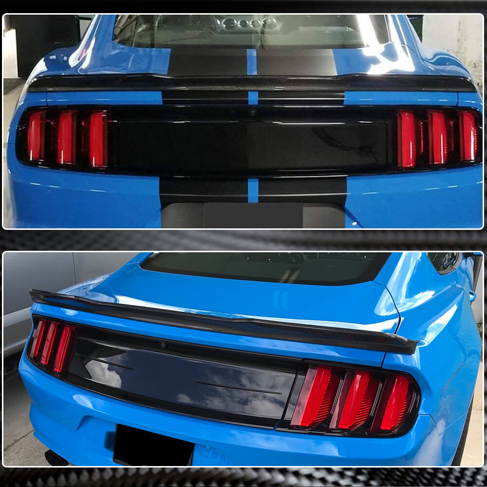 Ford Mustang Coupe 2015-2020 Rear Trunk Spoiler Carbon Fiber-Ahacarbon