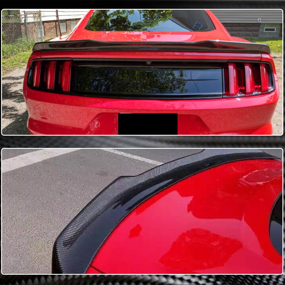 Ford Mustang Coupe 2015-2020 Rear Trunk Spoiler Carbon Fiber-Ahacarbon