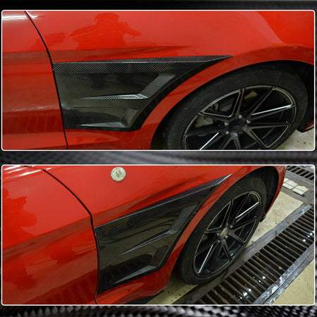 Ford Mustang V6 V8 GT 2015-2020 Side Fender Vents Carbon Fiber-Ahacarbon