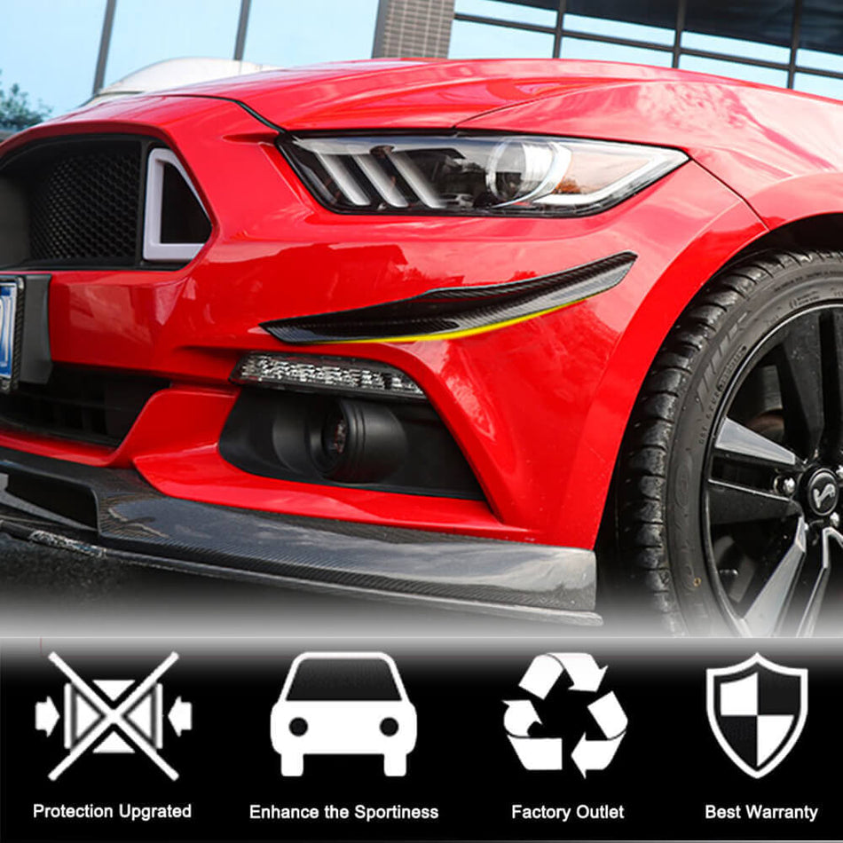 Ford Mustang 2015-2017 Front Bumper Vents Carbon Fiber-Ahacarbon