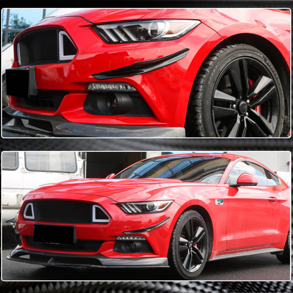 Ford Mustang 2015-2017 Front Bumper Vents Carbon Fiber-Ahacarbon