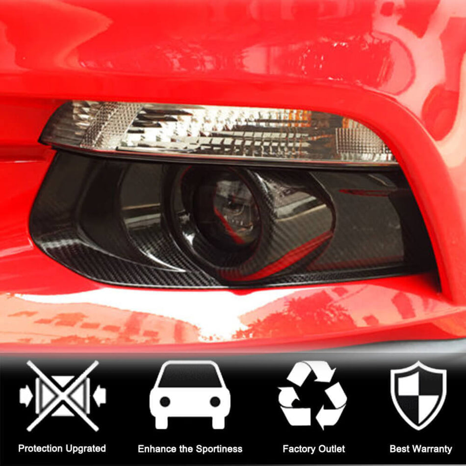 Ford Mustang V6 V8 GT 2015-2017 Fog Lamp Covers Carbon Fiber-Ahacarbon