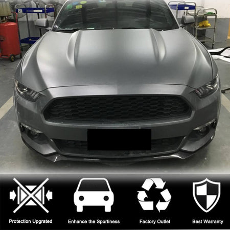 Ford Mustang V6 V8 GT 2015-2017 Front Bumper Lip Carbon Fiber-Ahacarbon