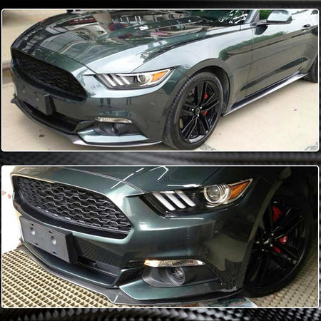 Ford Mustang V6 V8 GT 2015-2017 Front Bumper Lip Carbon Fiber-Ahacarbon