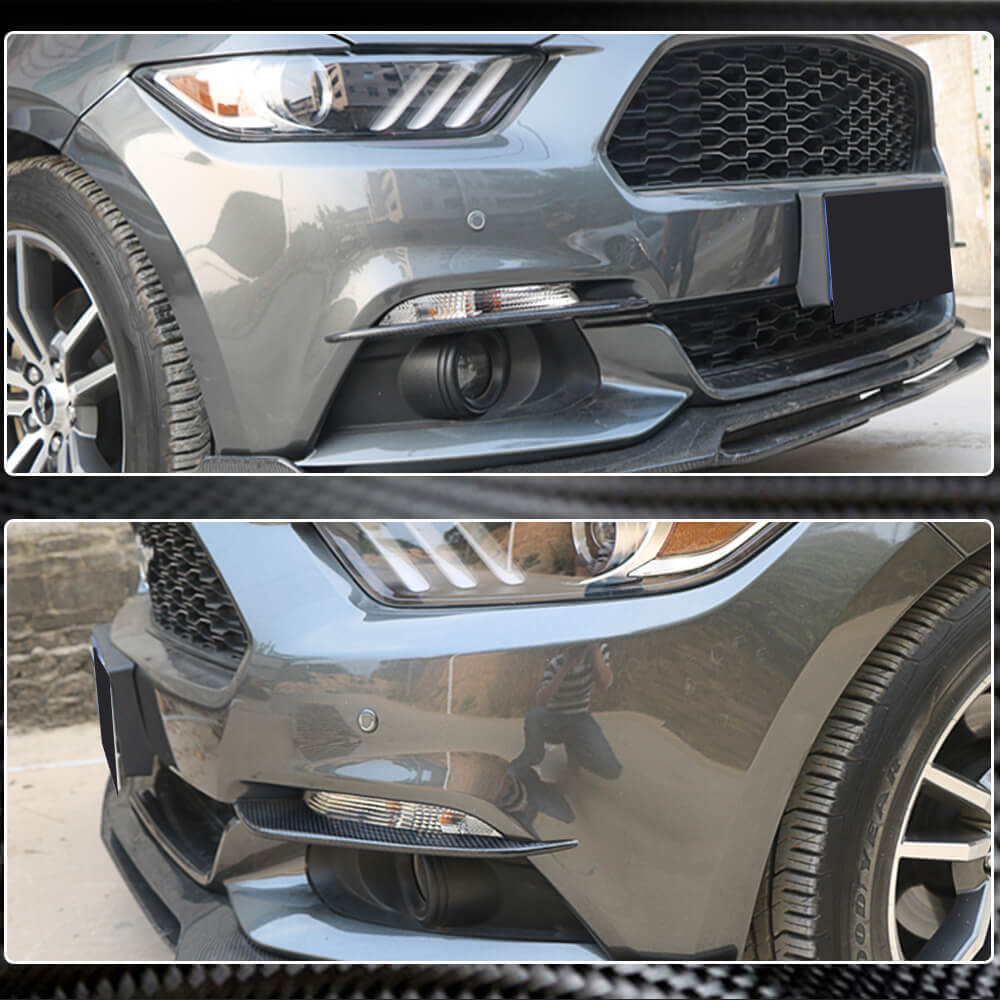 Ford Mustang V6 V8 GT 2015-2017 Fog Lamp Cover Carbon Fiber-Ahacarbon