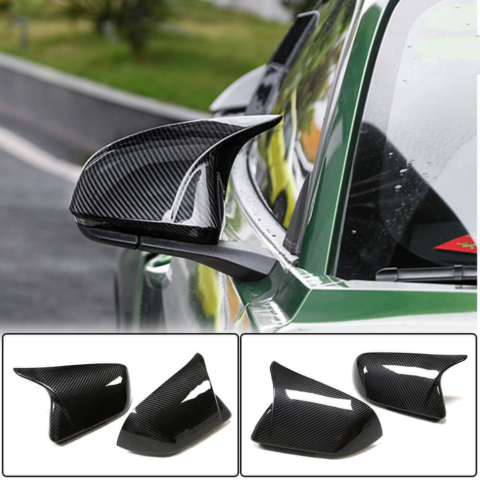 Ford Mustang V6 V8 GT GT350R 2015-2021 Add-on Mirror Covers Dry Carbon Fiber-Ahacarbon