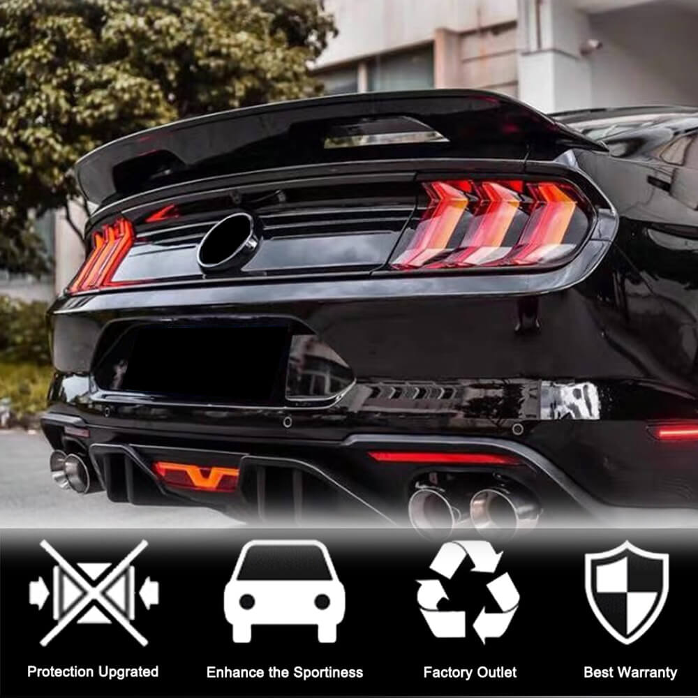 Ford Mustang Coupe 2015-2020 Rear Trunk Spoiler Carbon Fiber-Ahacarbon