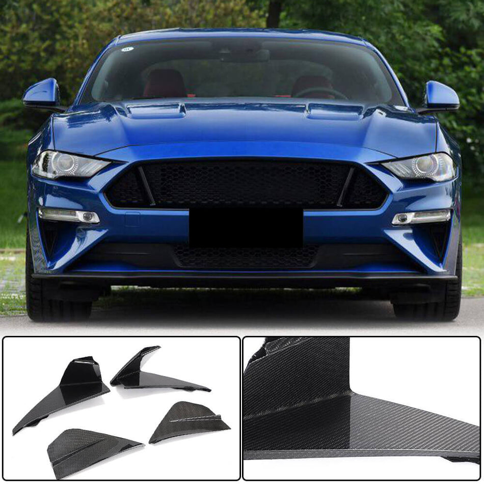 Ford Mustang V8 GT 2018-2021 Fog Lamp Covers Carbon Fiber-Ahacarbon