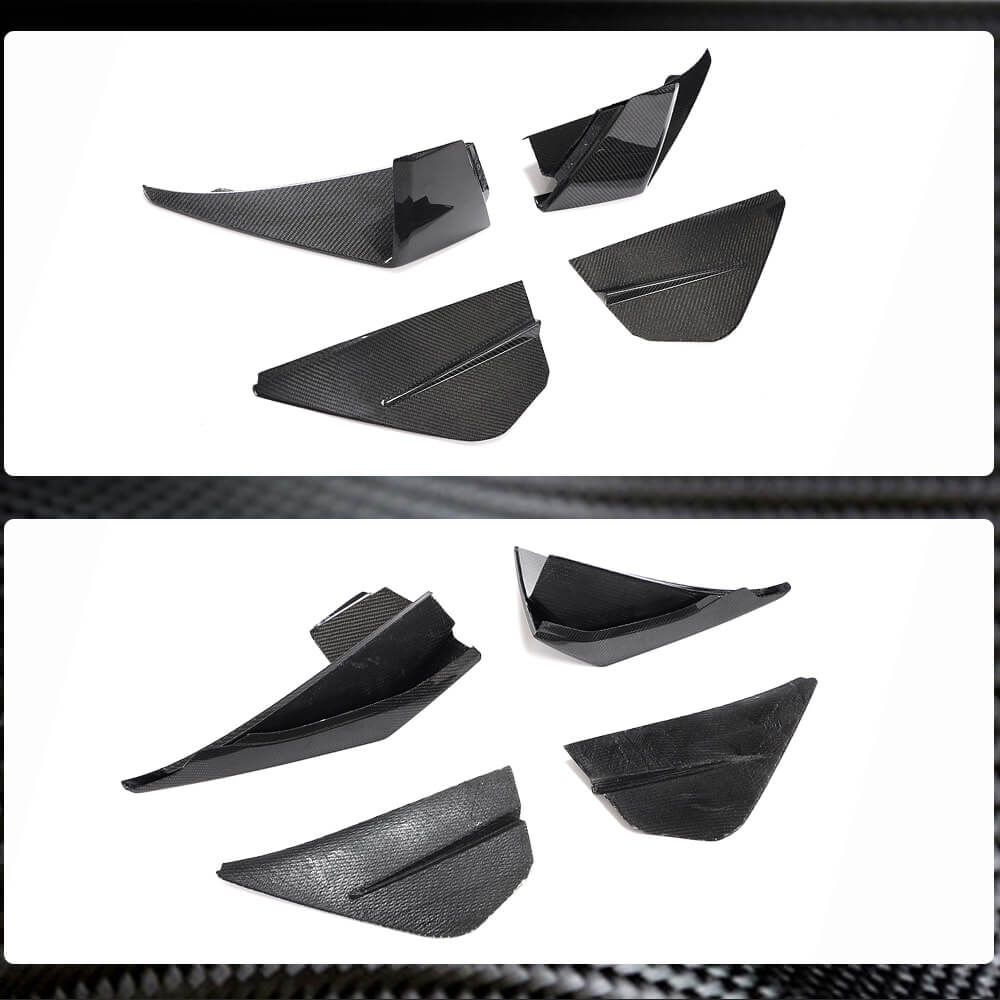 Ford Mustang V8 GT 2018-2021 Fog Lamp Covers Carbon Fiber-Ahacarbon