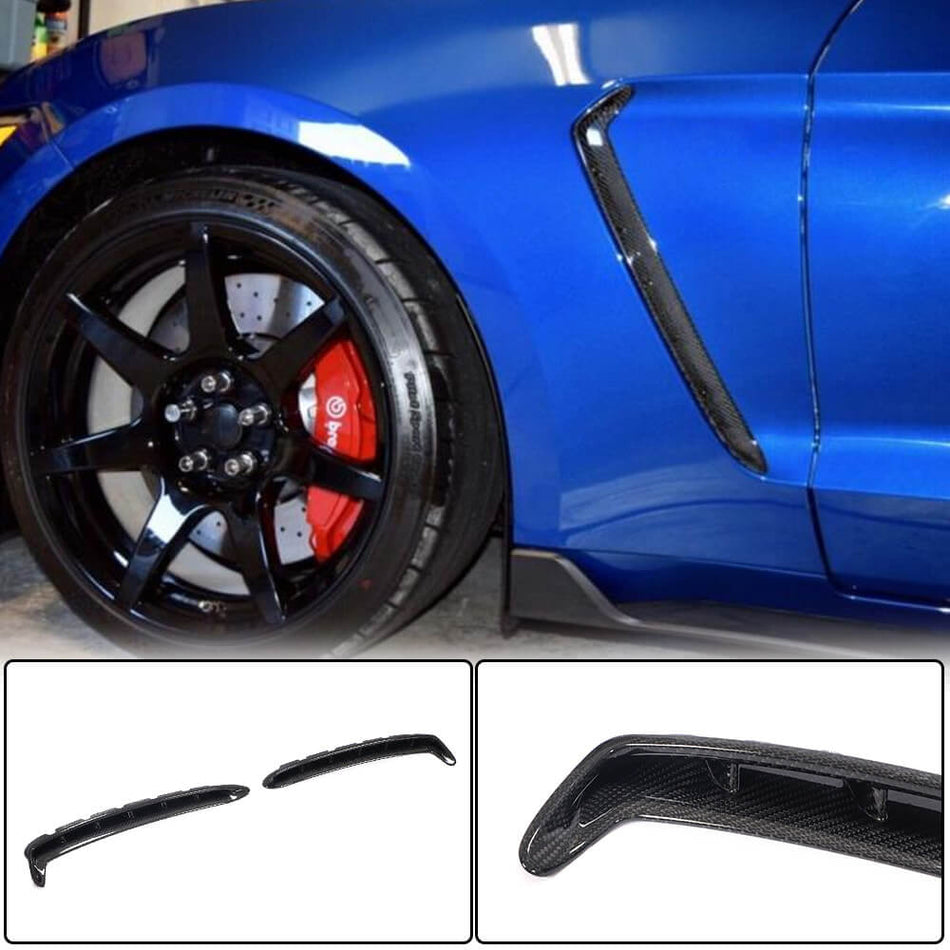 Ford Mustang 2018-2020 Side Air Fender Vent Carbon Fiber-Ahacarbon
