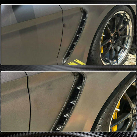 Ford Mustang 2018-2020 Side Air Fender Vent Carbon Fiber-Ahacarbon