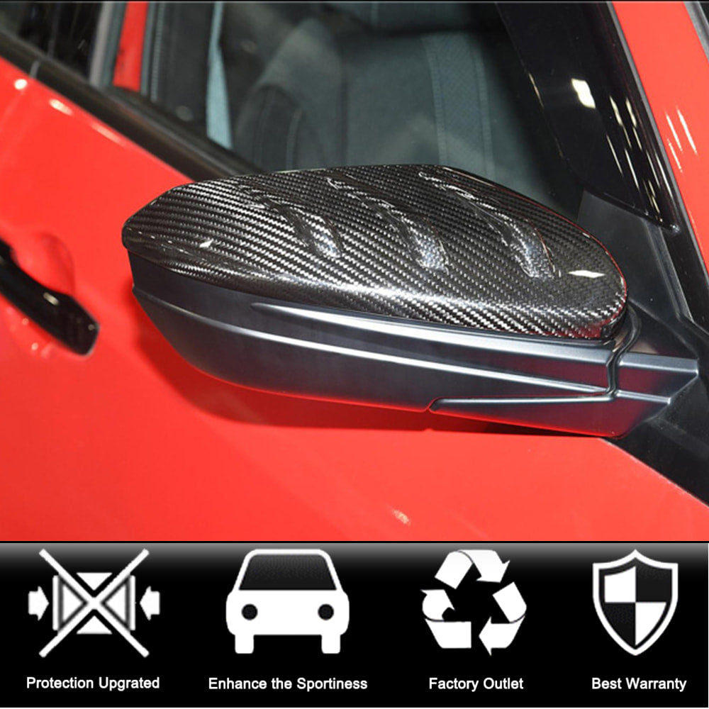 Honda Civic 10th 2016-2021 Mirror Covers Replacment Style Carbon Fiber-Ahacarbon