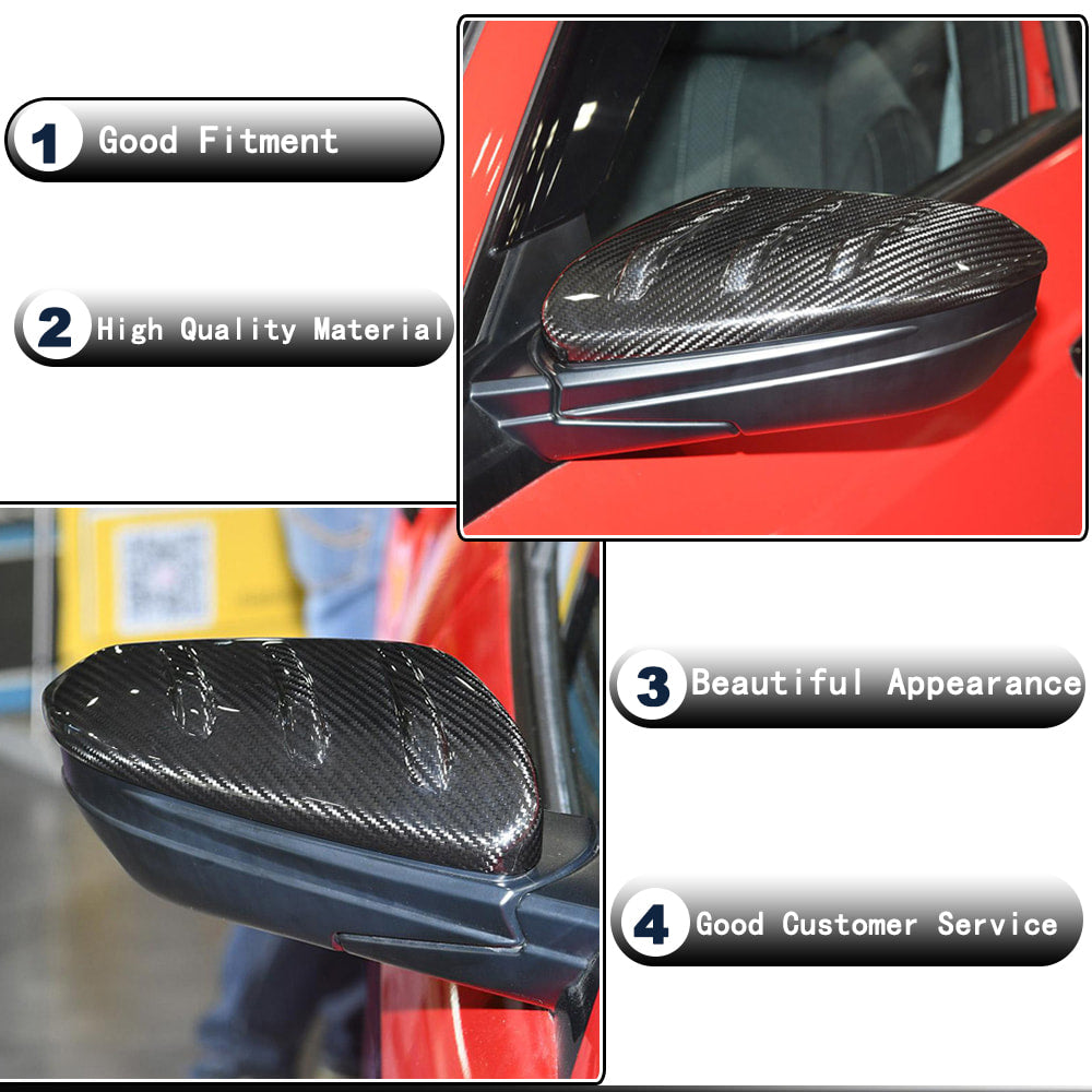 Honda Civic 10th 2016-2021 Mirror Covers Replacment Style Carbon Fiber-Ahacarbon