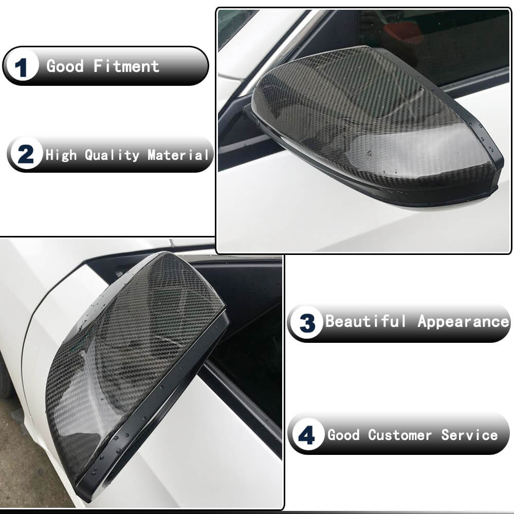 Honda Civic 10th 2016-2021 Mirror Covers Add-on Real Carbon Fiber-Ahacarbon