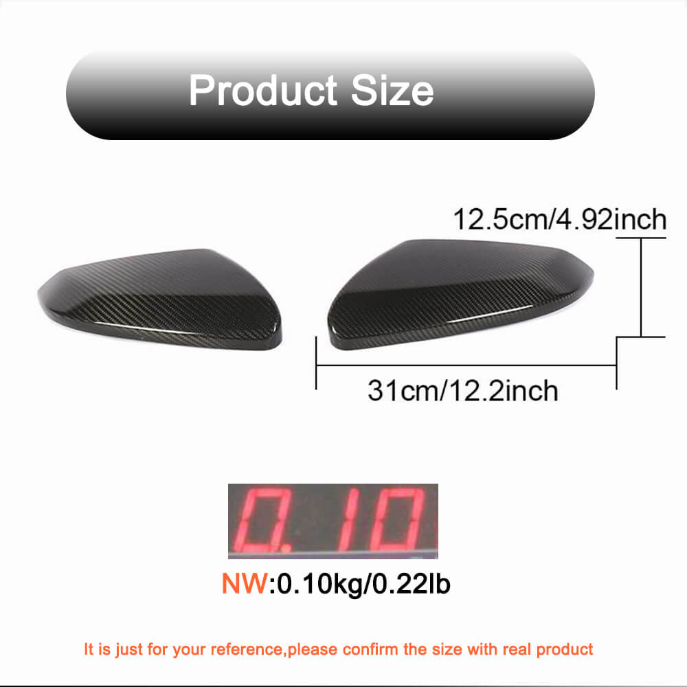 Honda Civic 10th 2016-2021 Mirror Covers Add-on Real Carbon Fiber-Ahacarbon