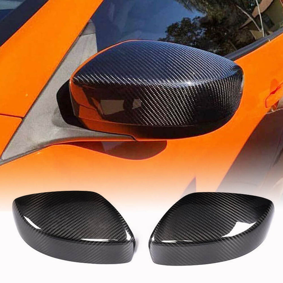 Infiniti G37 G25 G35 Mirror Covers Add-on Style Dry Carbon Fiber-Ahacarbon